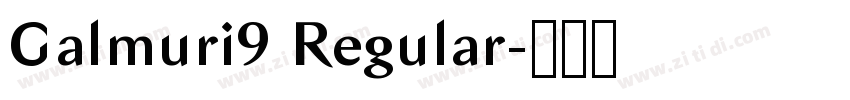 Galmuri9 Regular字体转换